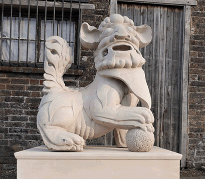 Stone effect Chinese Foo Dogs Lion Hire in UK